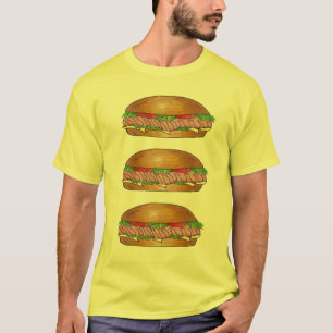 SubMarine Sandwich Sub Grinder Hoagie Hero Foodie Tee Shirt