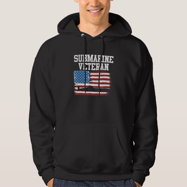 Submarine Veteran For Submariner Navyy Mom Hoodie (Framsida)
