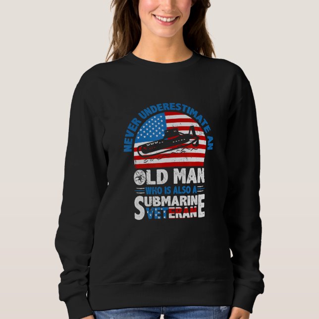 Submarine Veteran Patriotic Submariner Veteran T Shirt (Framsida)