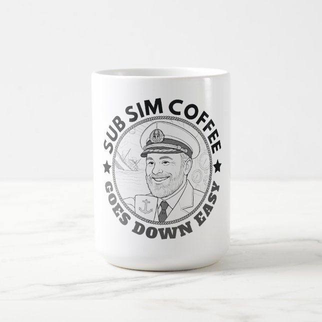 SUBMARINE VIDEOGAME CAPTAIN COFFEE DRINKER KAFFEMUGG (Center)
