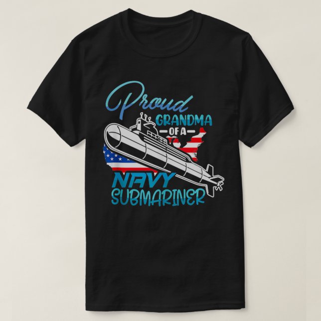 Submariner Submarines Veteran Grandma of a Navy Su T Shirt (Design framsida)