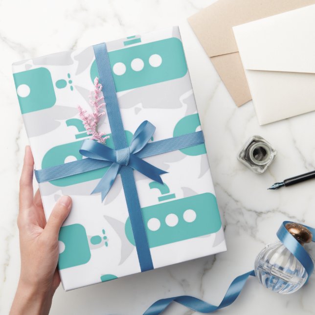 Submarines & Sharks Presentpapper (Gifting)