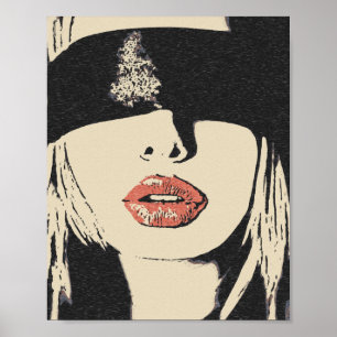 Submission är hennes livsstil, vackra blonda poster