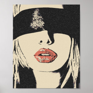 Submission är hennes livsstil, vackra blonda poster