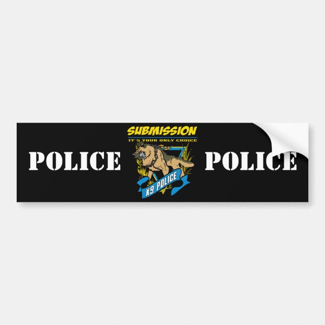 Submission för polis K9 Bildekal (Framsidan)