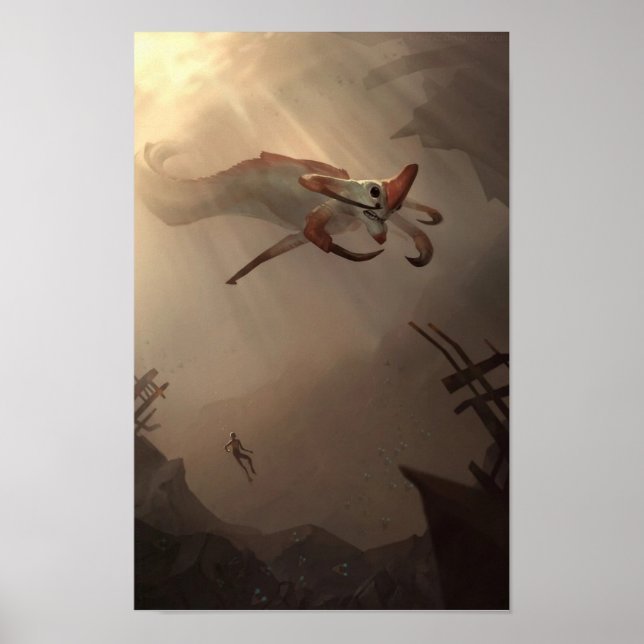 Subnautica - Reaper Leviathan Poster (Framsidan)
