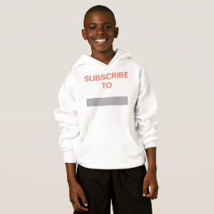 SUBSCRIBE TO (DIN KANEL NAMN) HOODIE TRÖJA
