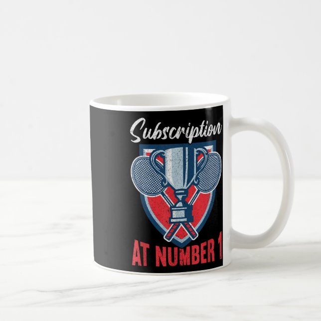 Subscription At Number 1 Funny Badminton  Kaffemugg (Höger)