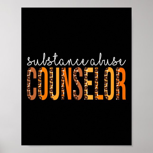 Substans Abuse Counselor leopard Fall Höst än Poster (Framsidan)