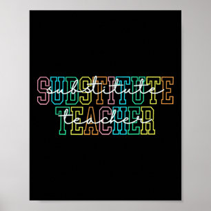 Substitutiv lärare Lärarens uppskattning gåva Subs Poster