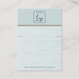 SUBTANS AQUA BLUE DOTS NECKLACE BRACELET VISNING VISITKORT