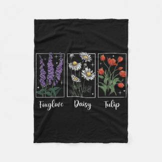 Subtil blomster 8647 Trump blommor Fingerborgsdais Fleecefilt