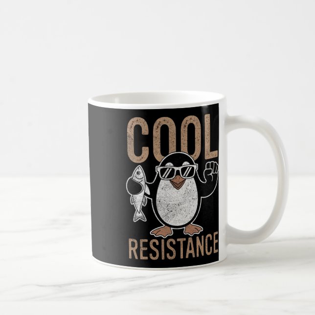 Subtil Cool Motstånd Pingvin Tariffer Protest Ant Kaffemugg (Höger)