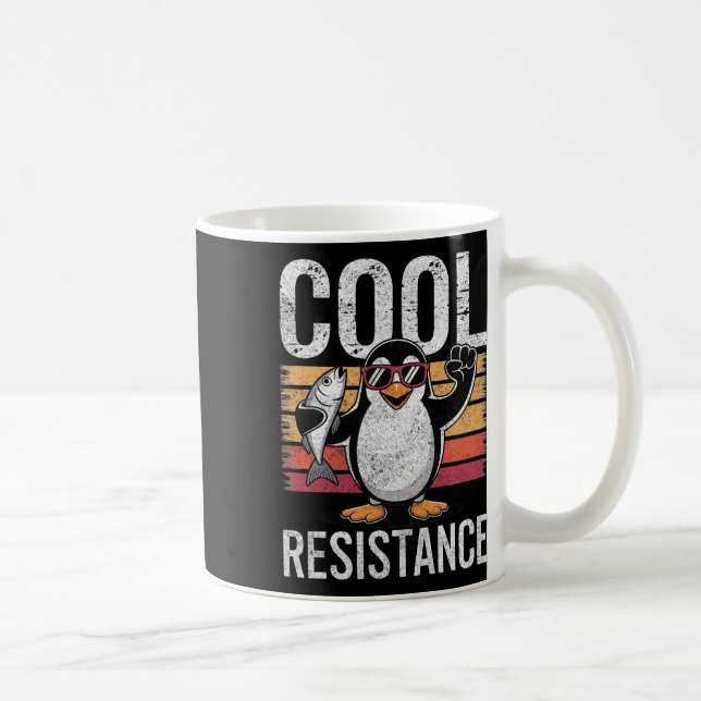 Subtil Cool Motstånd Pingvin Tariffer Protest Ant Kaffemugg (Höger)