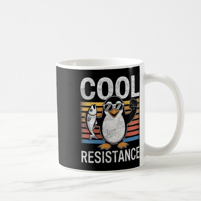 Subtil Cool Motstånd Pingvin Tariffer Protest Ant Kaffemugg (Höger)