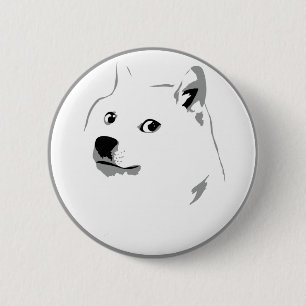 Subtil dogecoin klämmer fast emblem knapp