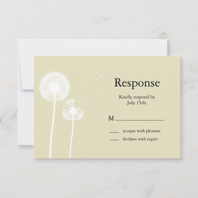 Subtil Elegans RSVP OSA Kort (Framsida)