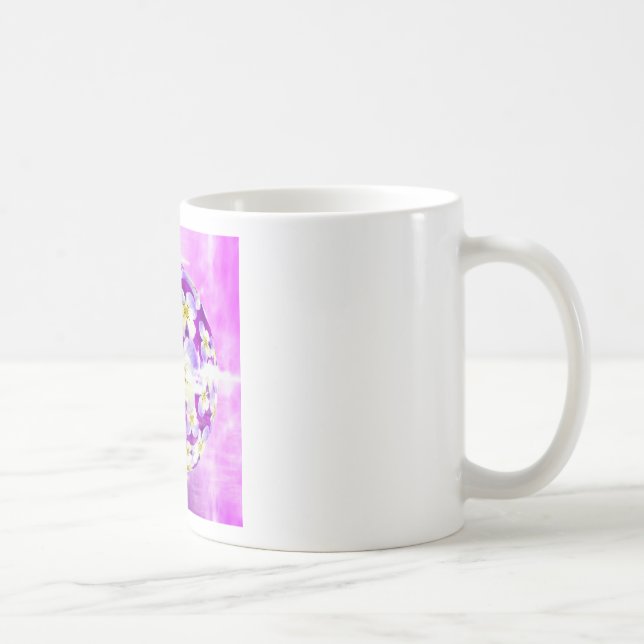 Subtil, enkel Violpensé-blommönster-glob Kaffemugg (Höger)