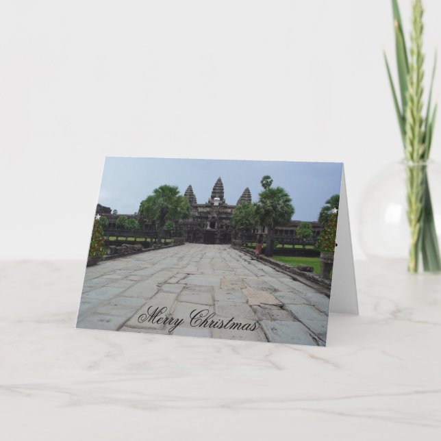 Subtil ett Angkor Wat jul Helgkort (Framsida)