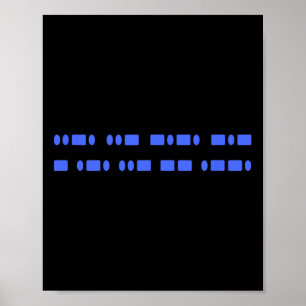 Subtil F T Morse-kod Motstånd 8647 Feministisk Rig Poster