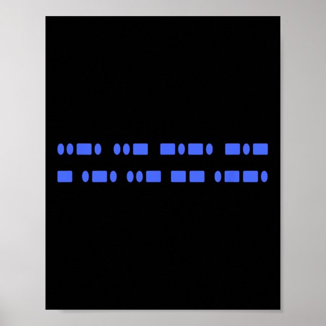 Subtil F T Morse-kod Motstånd 8647 Feministisk Rig Poster (Framsidan)