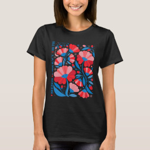 Subtil frihet demokrati sanning Boho blommig 4 jul T Shirt