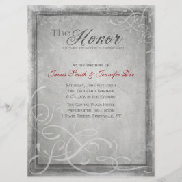 Subtil grå färgelegansinbjudan inbjudningar