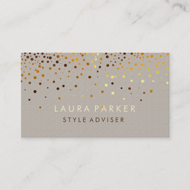 Subtil kräm- Fauxbakgrund för elegantt glitter Visitkort (Framsida)
