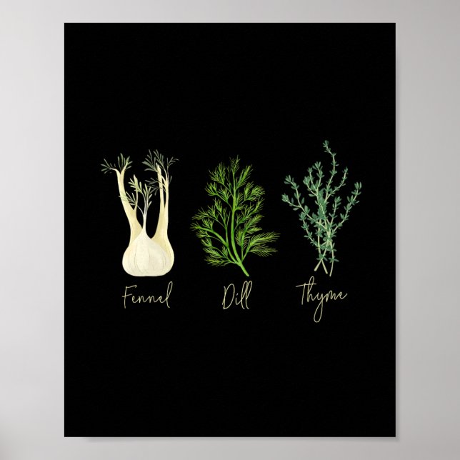 Subtil ört Fennikel Dill Timjan Anti Trump Tröja R Poster (Framsidan)