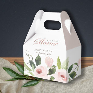 SUBTIL ROSAFÄRGAD ROS FLORAL BRöllopsfirande Presentaskar