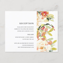 SUBTIL ROSENFRÄMGANDE FERSKEN ROSA AKVARELL FLORA  INBJUDNINGAR