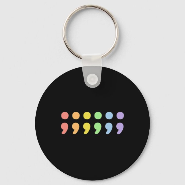Subtil stolthet Mental hälsa Semikolon Lgbtqia+ Lg Nyckelring (Framsida)