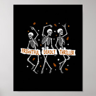 Subtil Trump Halloween skelett skrämmande dödlig T Poster
