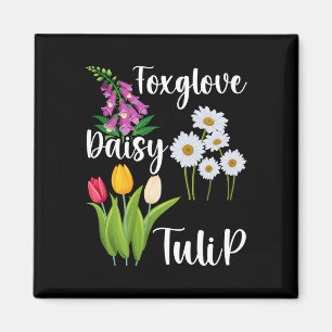 Subtila blomster Anti Trump blommor Fingerborgsdai Magnet
