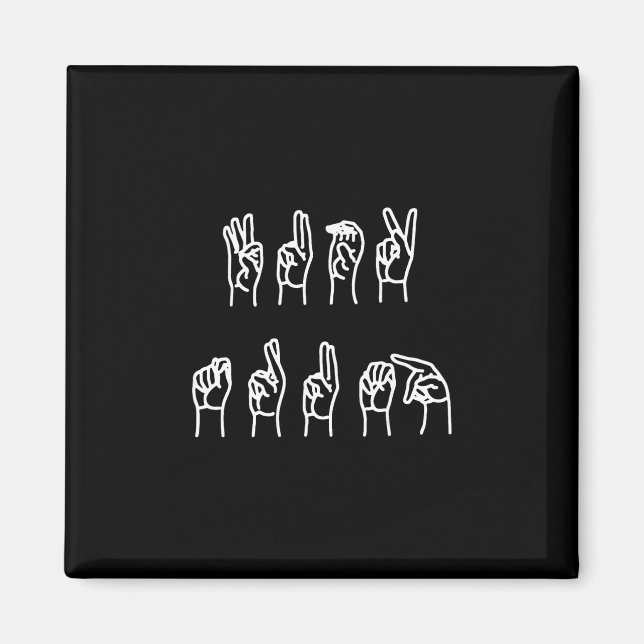 Subtilt anti-trump ASL-teckenspråk Magnet (Framsidan)