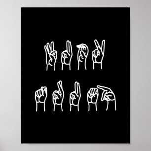 Subtilt anti-trump ASL-teckenspråk Poster