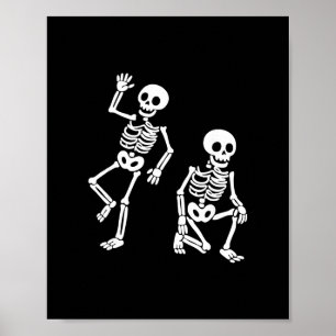 Subtilt anti-Trump dolt meddelande dansande skelet Poster