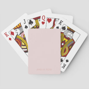 Subtilt Rosa Namn på Mjukt Rosa Blush Casinokort