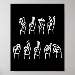 Subtle Anti-trump Asl-teckenspråk Poster