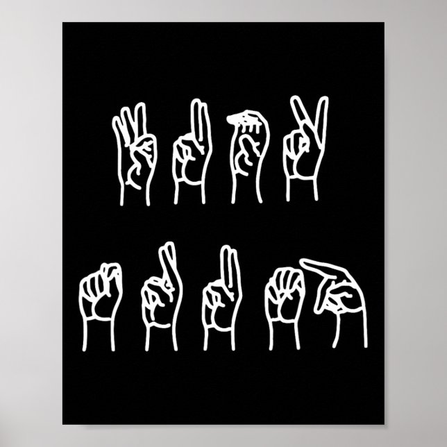 Subtle Anti-trump Asl-teckenspråk Poster (Framsidan)