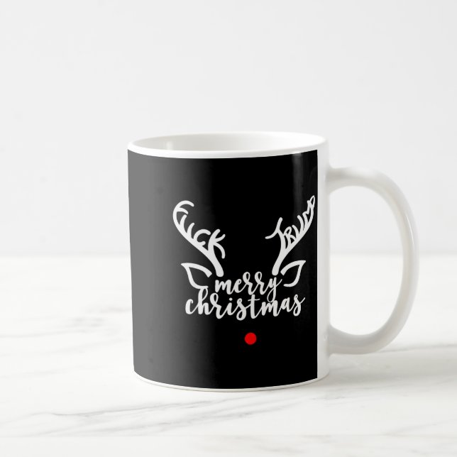 Subtle Anti Trump Hidden Message Christmas Reindee Kaffemugg (Höger)