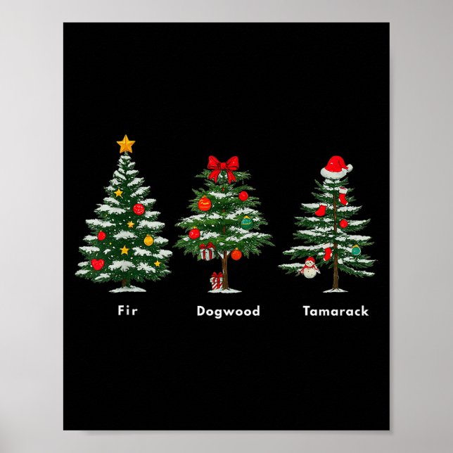 Subtle Anti Trump Hidden Message Christmas Tree  Poster (Framsidan)
