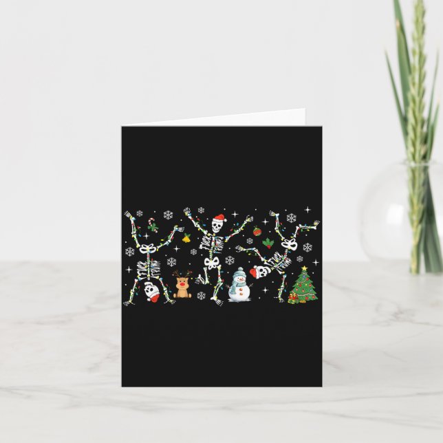 Subtle Anti Trump Hidden Message Dancing Skeleton  Kort (Framsida)