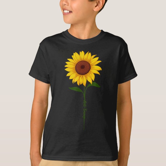 Subtle Anti Trump Shirt Solros T (Framsida)