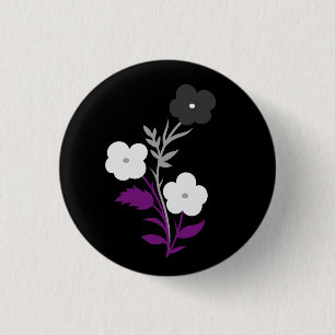 Subtle Asexuals Flagga Flowers Knapp
