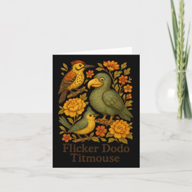 Subtle Bird Anti Trump Bird Flicker Dodo Titmus Kort (Framsida)