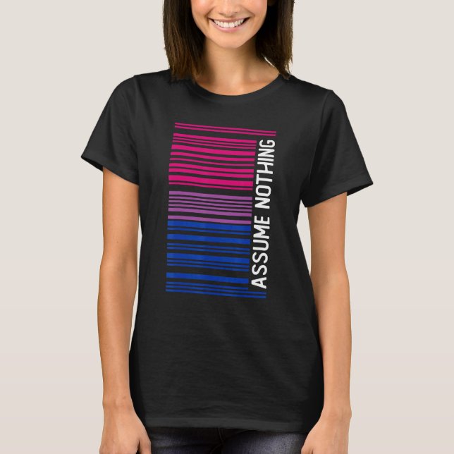 Subtle Bisexual Assume Ingenting Bi Pride T Shirt (Framsida)