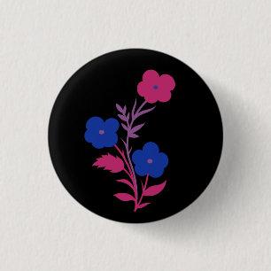 Subtle Bisexual Flagga Flowers Knapp