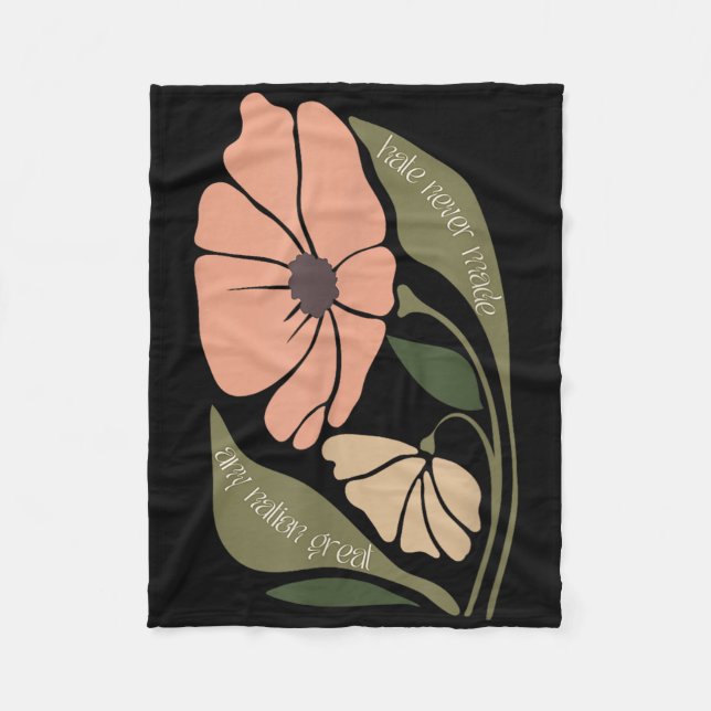 Subtle Boho Flowers Anti Trum P Liberal Protest Re Fleecefilt (Framsidan)