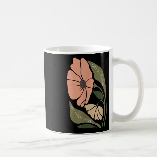 Subtle Boho Flowers Anti Trum P Liberal Protest Re Kaffemugg (Höger)